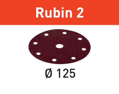 Picture of Abrasive sheet Rubin 2 STF D125/8 P60 RU2/10